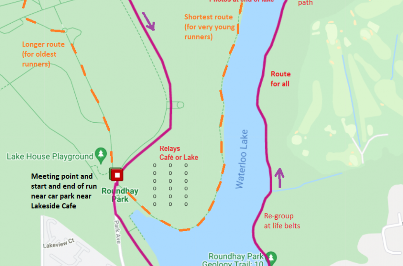 Juniors Xmas run round Roundhay Lake 2023
